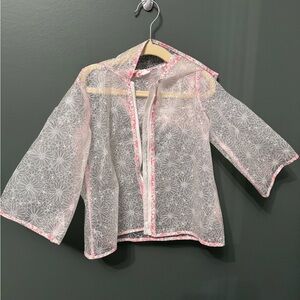 Gap Toddler Clear Floral Raincoat Size 18-24 months
